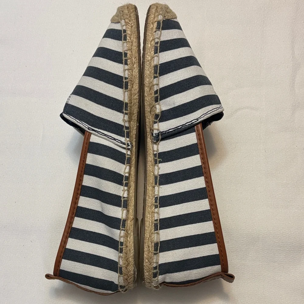Michael Kors Navy and White Striped Women’s Espadrilles Size 8